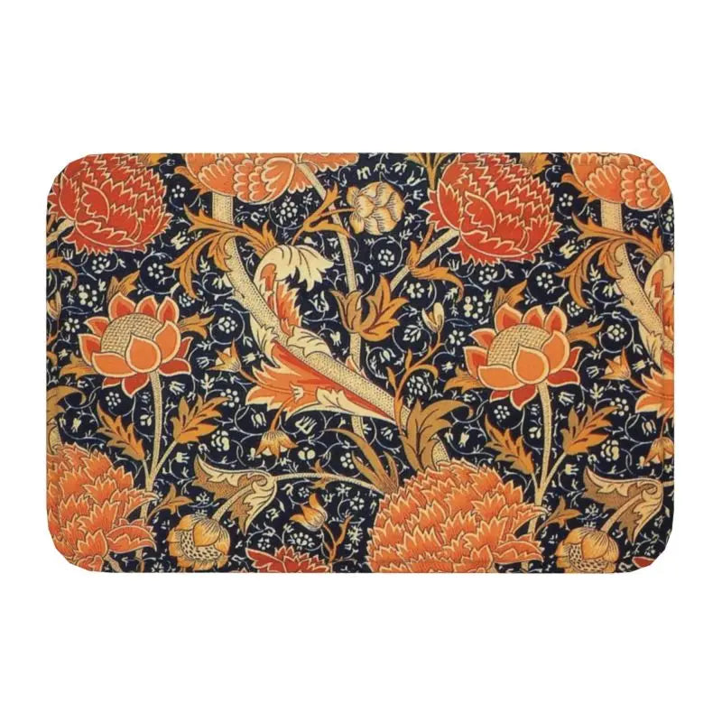Navak Carpet Custom William Morris Compton Floral Art Nouveau Pattern Doormat Bath Door Floor Mat Textile Pattern Toilet Rug Carpet Footpad