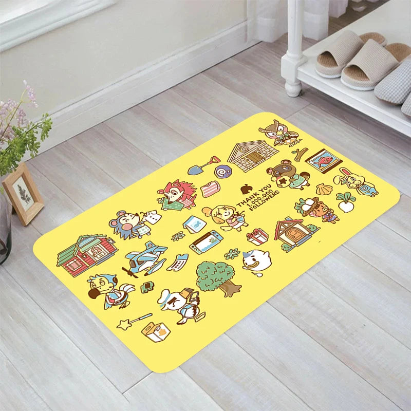 Navak Carpet Animal C-Crossing Game Floor Mat Home Carpet Entrance of House Room Rugs Carpets Balcony Kitchen Rug Foot Doormat Door Mats Bath