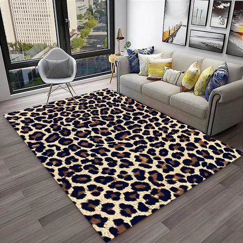 Navak Carpet Leopard Print Carpet Rugs Living Room Floor Mats Bedroom Decor Carpets for Bed Room Carpets for Living Room Decoration Maison