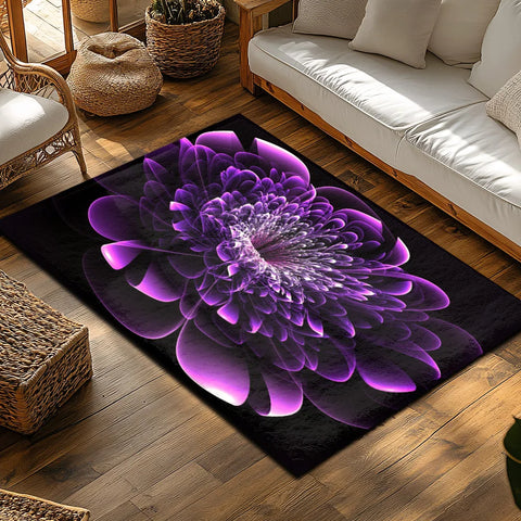 Navak Carpet Tuniu Large Purple Flower Carpet Rug Non-Slip Home Living Room Floor Mat Decorative Rug