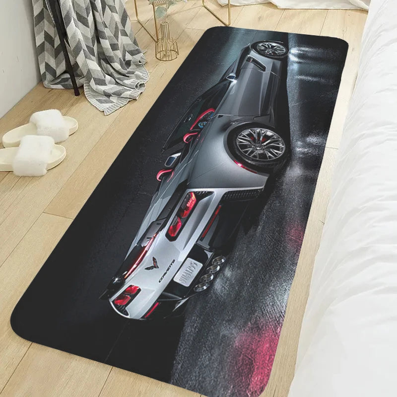 Navak Carpet Bedroom Rug T-Corvettes Living Room Floor Carpet Slip-resistant Hallway Kitchen Porch Foot Mat Non-slip Doormat Entrance Door