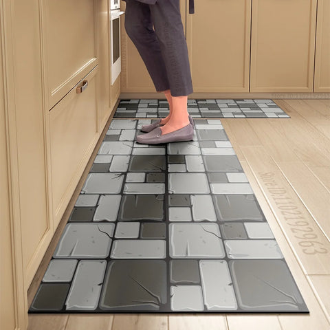 Navak Carpet Kitchen Mat Absorbent Printed Kitchen Rugs Non-slip Area Mat Hallway Long Carpets for Living Room Bedroom Entrance Doormat Bath