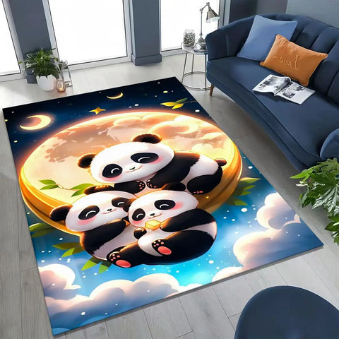 Navak Carpet 27 Style Dream Panda Cute Cartoon Art Rug for Bedroom Living Room Sofa Home Doormat Decor,Large Kid Play Non-slip Floor Mat Gift