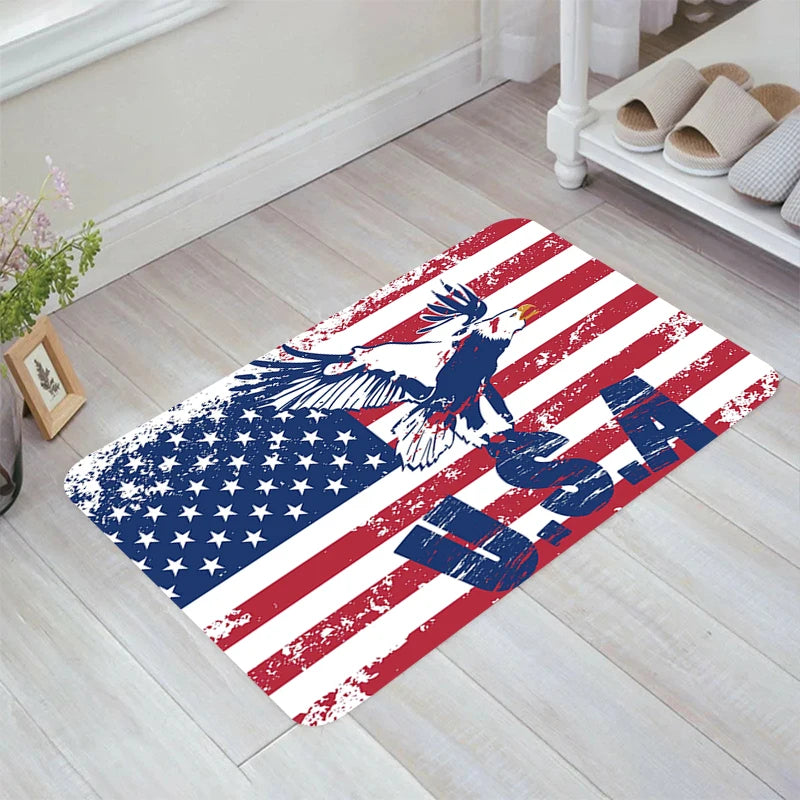 Navak Carpet Flag of American Floor Mat Carpets Room Mats Rugs Home Doormat Entrance Door Kitchen Carpet Balcony Foot Rug Bathroom Bath House