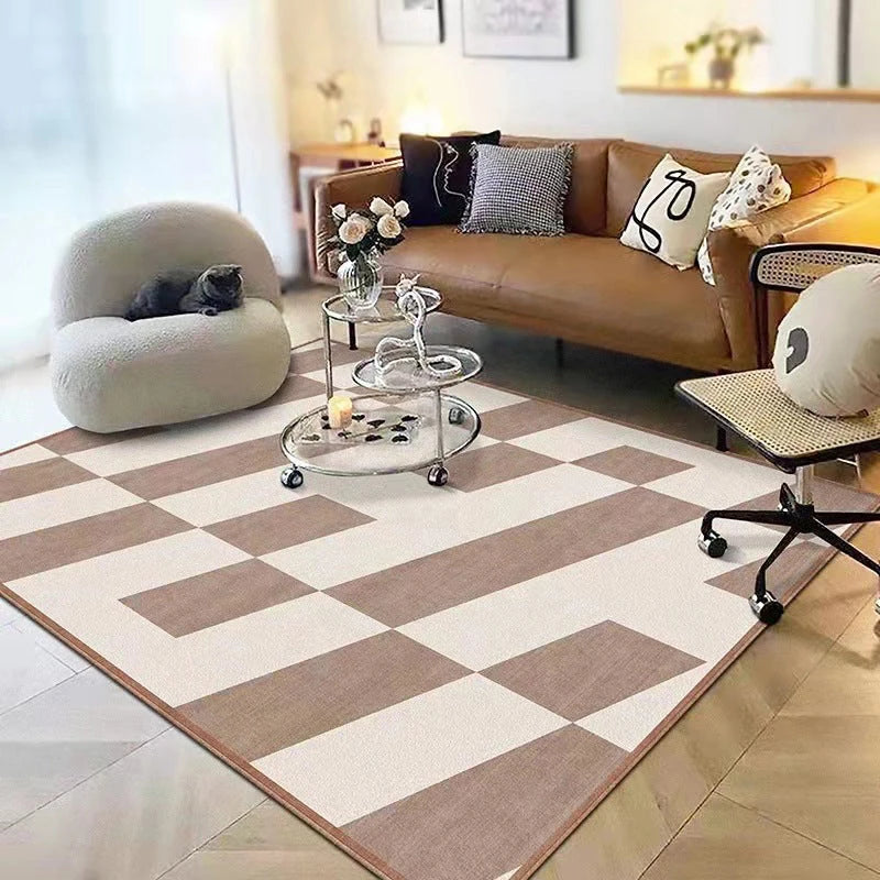 Navak Carpet Living Room Carpet Brown Patterned Rug Big Size Home Decoration Floor Mat Soft Plush Room Decor Large Area Rugs Shaggy Bedroom