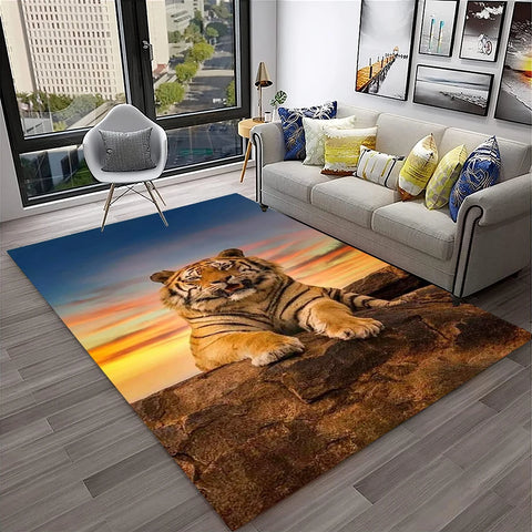Navak Carpet 3D Dream Tiger Animal Cartoon Carpet Rug for Home Living Room Bedroom Sofa Doormat Decor,Child Play Area Rug Non-slip Floor Mat