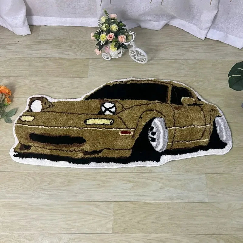 Navak Carpet Fashion Racing Car Rugs Soft Tufting Sports Car Carpet Living Room Bedroom Home Decor Non-slip Floor Mat Bedside Pad Dropship