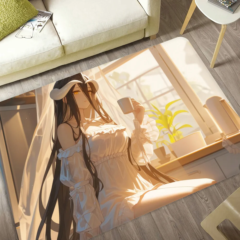 Navak Carpet Gamer Albedo Anime Sexy Girls Floor Mat Nordic Style Home Doormat Bathroom-Toilet Mats Bedroom Hotel Decor Mat