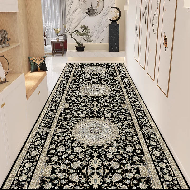 Navak Carpet Exclusive Picks New Chinese Retro Long Carpet Non-Slip Wear Entrance Corridor Modern Zen Space Floor Mat Home Decoration