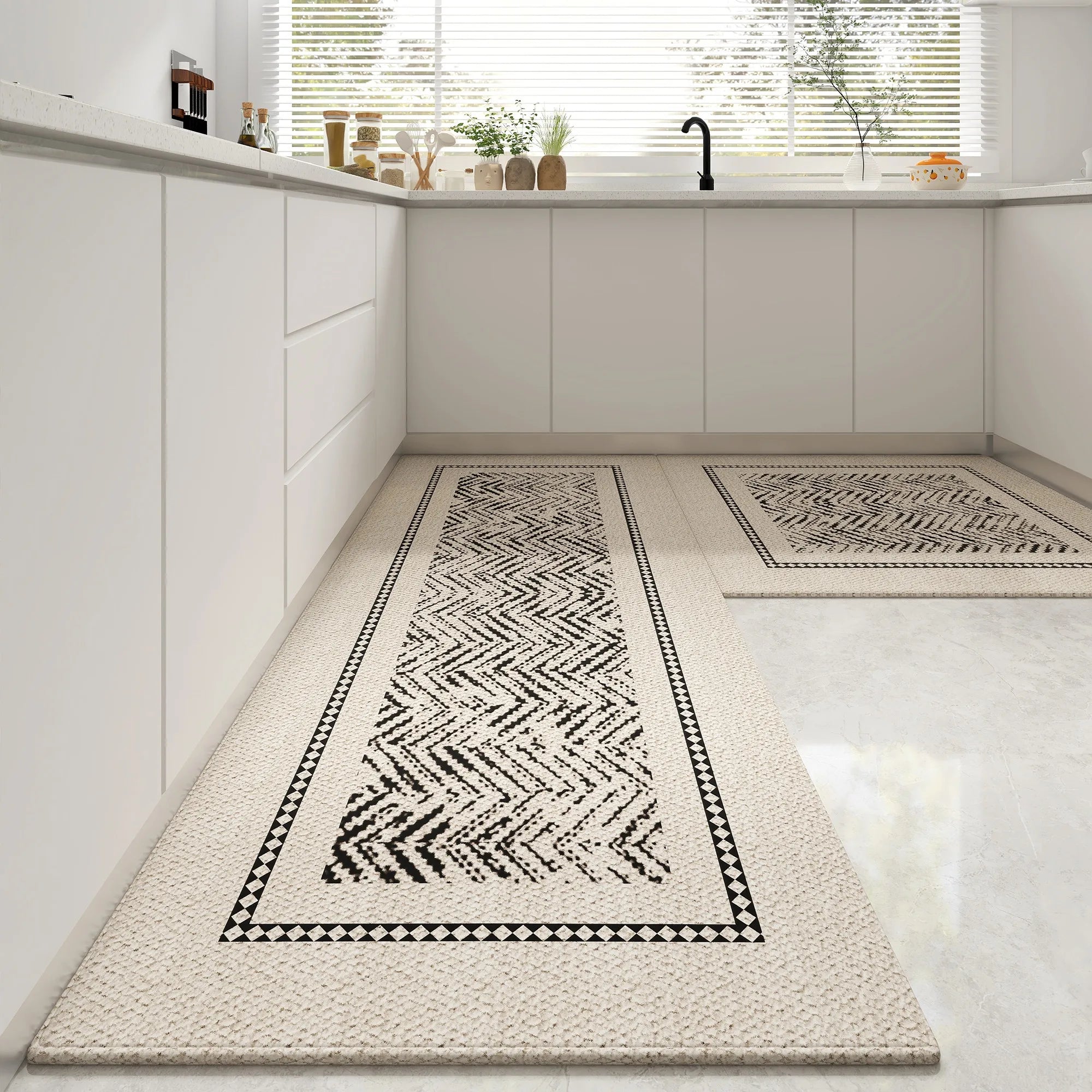 Navak Carpet Carpet for Kitchen Runner Rug Non-slip Floor Mat Long Carpets Dustproof Elegant Minimalist Style Home Decoration Rugs 주방 바닥 매트
