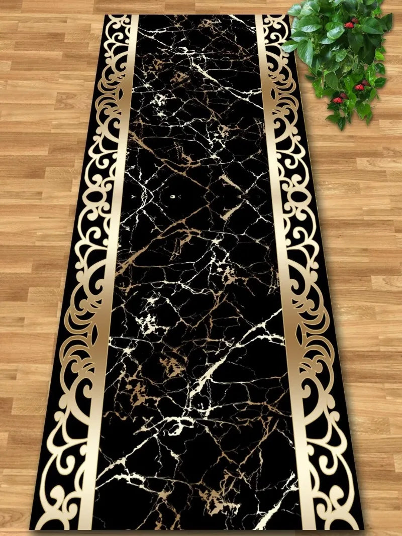 Navak Carpet Luxury Gold Hall Corridor Carpet High End Hotel Lobby Decoration Entryway Carpets Non-slip Carpet Runner Customizable Aisle Rug