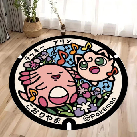 Navak Carpet Daily Picks Elves Round Rug for Living Room Sofa Decor Bedside Soft Rug Hanging Basket Nonsilp Mat Game Room Chair Floor Mat