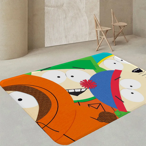 Navak Carpet Amine S-South Cartoon P-Park Door Mat Washable Non-Slip Living Room Sofa Chairs Area Mat Kitchen Doormat Area Rug