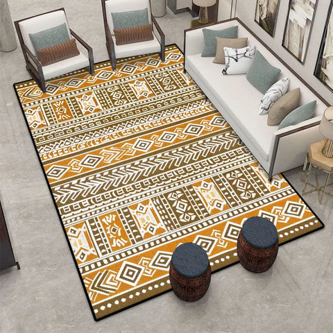 Navak Carpet Morocco Style Big Size Non-slip Decoration Home Carpet Living Room Soft Easy Clean Coffee Tables Mat Bedroom Decor Bedend Carpet