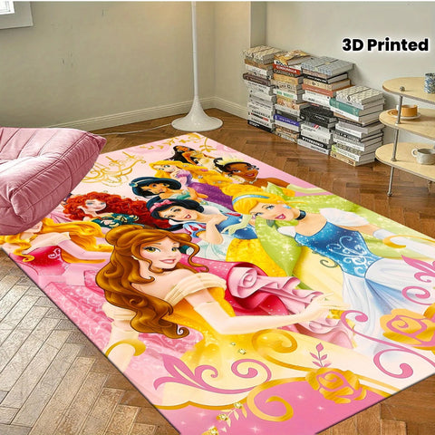 Navak Carpet Daily Picks Disney Princess Portrait Carpet Living Room Bathroom Bedroom Area Rug Casual Play 카펫 Mat Bath Door Mat Floor Pad Game Mat