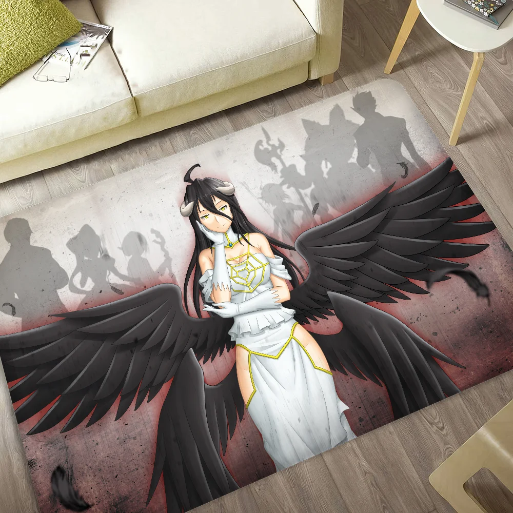 Navak Carpet Gamer Albedo Anime Sexy Girls Floor Mat Nordic Style Home Doormat Bathroom-Toilet Mats Bedroom Hotel Decor Mat