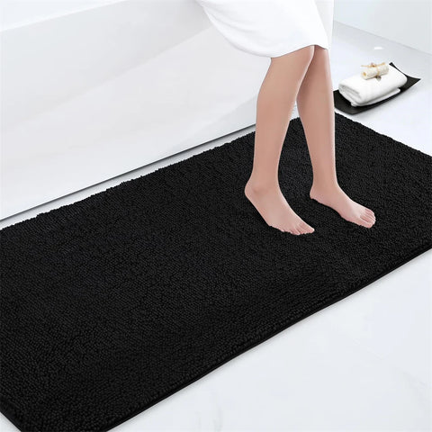 Navak Carpet Olanly Chenille Bathroom Rug Extra Soft Shaggy Bath Mat Non-Slip Bathroom Floor Mat Water Absorbent Plush Microfiber Rugs Shower