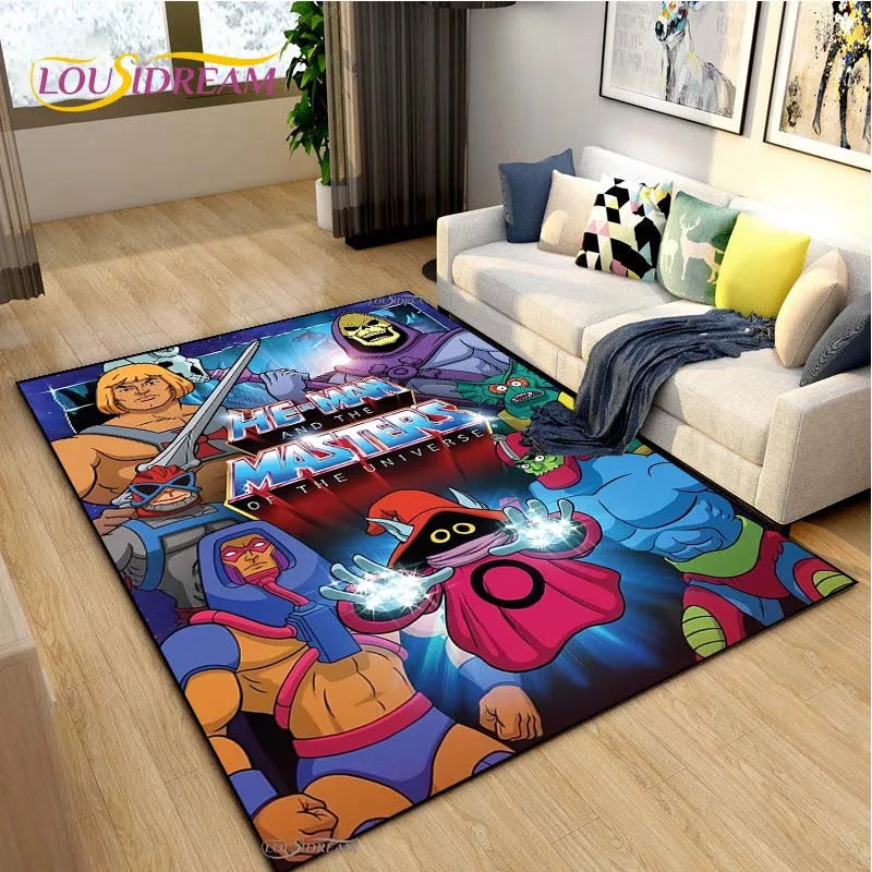 Navak Carpet He-man masters Cartoon Anime Carpet for Living Room Bedroom Yoga Area Rug Kitchen Un-slip Floor Mat decor Alfombra Birthday gift