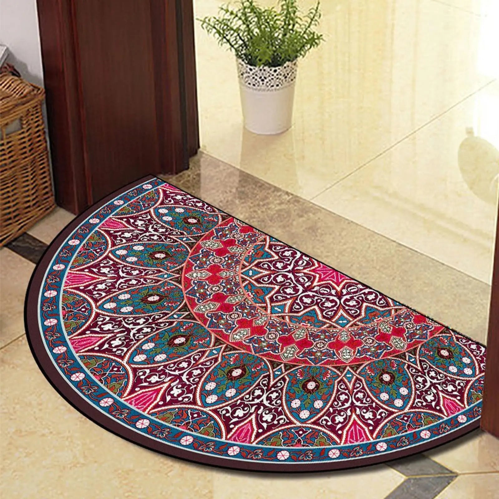 Navak Carpet Exclusive Picks Half Circle Rug Front Personalised Doormats Entrance Door Welcome Indoor Mats Round Outdoor Rug for Entryway Home Decor