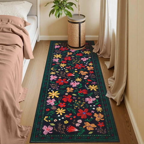 Navak Carpet Exclusive Picks Floral Hallway Runner Rug 2x6,Washable Non Slip Summer Kitchen Area Rug for Farmhouse Bedroom Home Entryway Decoration
