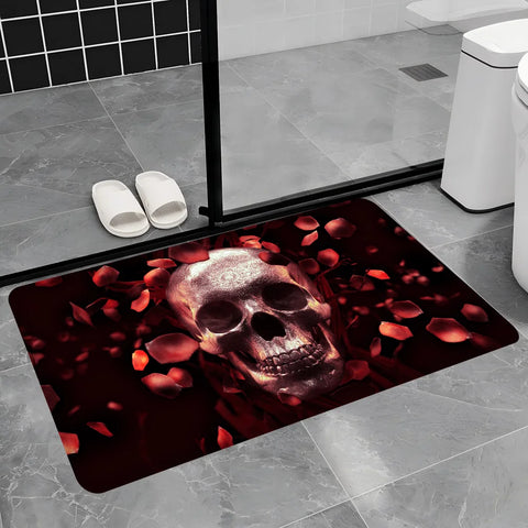 Navak Carpet Dark Horror Skull Anime Floor Carpet Nordic Style Home Doormat Bathroom-Toilet Mats Bedroom Bedside Mats