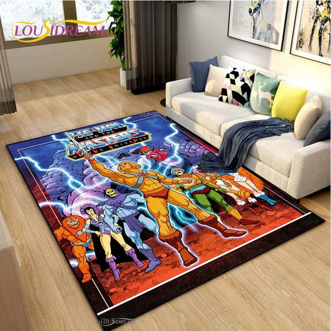 Navak Carpet He-man masters Cartoon Anime Carpet for Living Room Bedroom Yoga Area Rug Kitchen Un-slip Floor Mat decor Alfombra Birthday gift