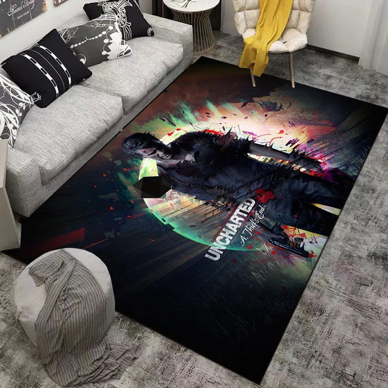 Navak Carpet Game-Uncharted Area Rug,Carpet for Home Living Room Bedroom Sofa Doormat Kitchen Decor,Non-slip Floor Mat Home Accessories