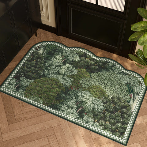 Navak Carpet Forest Garden Door Mat Cute Floral Floor Mats Rustic Floor Mats Forest Tree Floor Entry Doormat