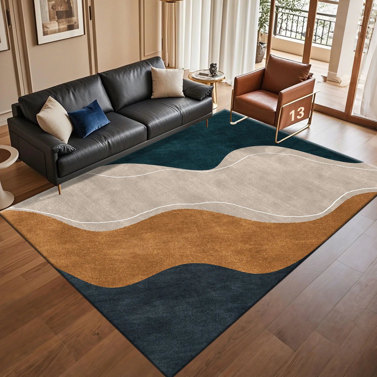 Navak Carpet Modern Light Luxury Abstract Carpet for Living Room Coffee Tables Sofa Rugs Bedroom Soft Floor Mat