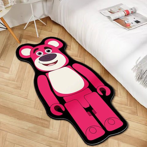 Navak Carpet Irregular Cartoon Bearbricks Rug Multicolor Violence Bear Carpet For Bedroom Bedside Non-Slip Fashion Home Floor Mat Rugs