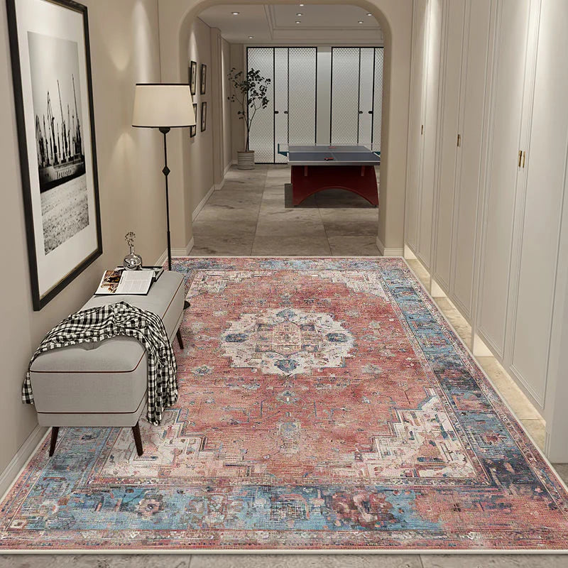 Navak Carpet Persian Style Big Size Non-slip Carpet Living Room Easy Clean Entrance Door Mat Soft Foldable Lounge Area Rug Machine Washable