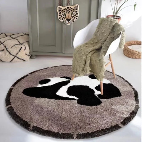 Navak Carpet Exclusive Picks Cartoon Round Imitation Cashmere Carpet Bedroom Bed Children's Room Small Animal Bed Mat Wear Resistant Cashmere Carpet
