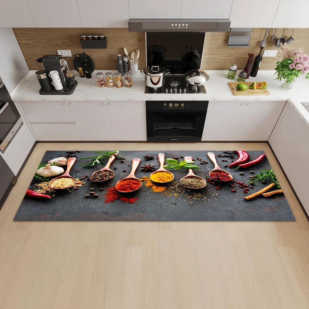 Navak Carpet Exclusive Picks Creative Spice Oil-absorbing kitchen mat Front door mat Bathroommat Kitchen drain mat Summer Anti-slip Diatomaceous eartｈ