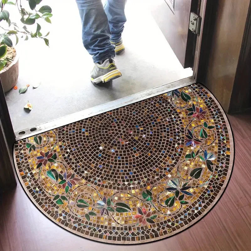 Navak Carpet Exclusive Picks Entrance Door Mat, Retro Stone-patterned Floor Mat, Dust-proof and Anti-slip Entrance Carpet, Welcome Floor Mat