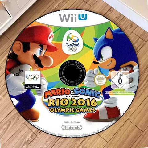 Navak Carpet Daily Picks Disney Mario Cartoon Round Carpet Baby Crawling Mat Circle Area Rugs Living Room Bedroom Doormat Game CD Home Decoration