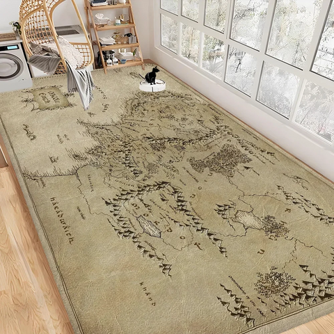 Navak Carpet L-Lords Game Rings Hallway Carpet Retro Multiple Choice Living Room Kitchen Rug Non-Slip Welcome Rug