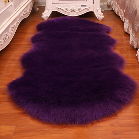 Navak Carpet Washable Imitation Wool Floor Protection Fluffy Shaggy Non Slip Sheepskin Rug Soft Rugs Bedroom Mats Faux Fur