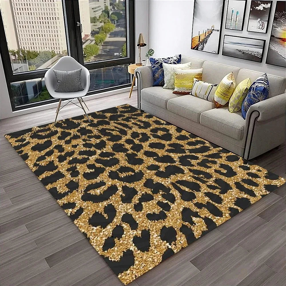 Navak Carpet Leopard Print Carpet Rugs Living Room Floor Mats Bedroom Decor Carpets for Bed Room Carpets for Living Room Decoration Maison