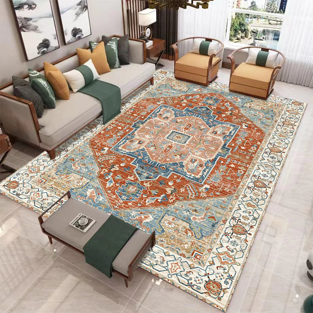 Navak Carpet Retro Turkish Persian Ethnic Carpet Morocco Rug Living Room Bedside Bedroom Rug Kitchen Dining Table Floor Mat Hallway Doormat