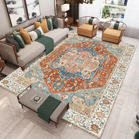 Navak Carpet Retro Turkish Persian Ethnic Carpet Morocco Rug Living Room Bedside Bedroom Rug Kitchen Dining Table Floor Mat Hallway Doormat