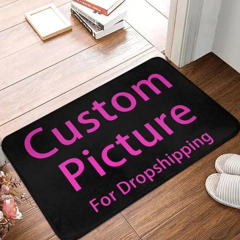 Navak Carpet Personalized Custom Photo Logo Front Door Mat Anti-Slip Absorbent Customized DIY Print Doormat Living Room Entrance Rug Carpet
