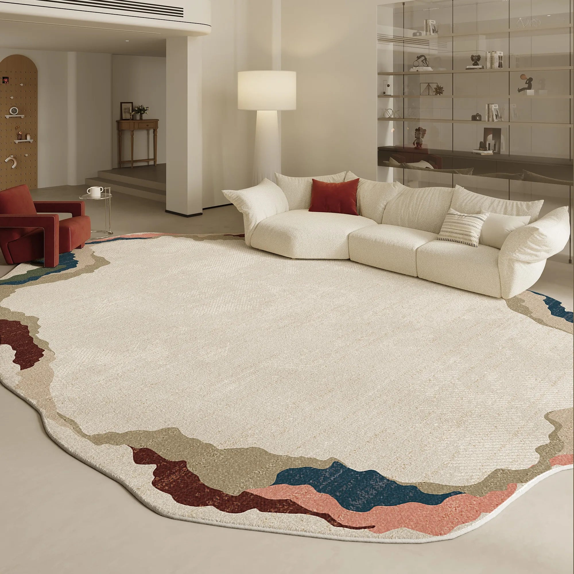 Navak Carpet Irregular Shapes Living Room Decoration Carpet Modern Style Rugs for Bedroom Home Thicken Plush Rug Fluffy Soft Lounge Floor Mat