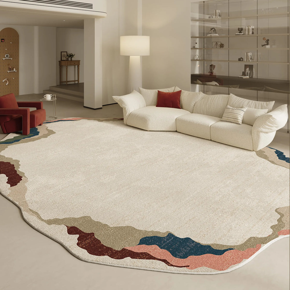 Navak Carpet Irregular Shapes Living Room Decoration Carpet Modern Style Rugs for Bedroom Home Thicken Plush Rug Fluffy Soft Lounge Floor Mat