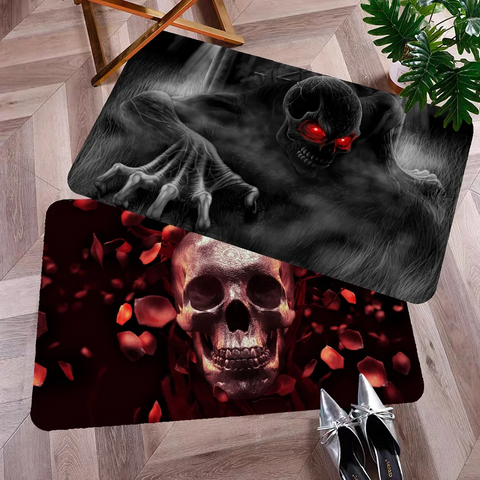 Navak Carpet Dark Horror Skull Anime Floor Carpet Nordic Style Home Doormat Bathroom-Toilet Mats Bedroom Bedside Mats
