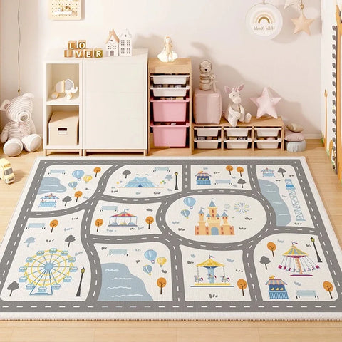 Navak Carpet Exclusive Picks Children's Room Play Area Carpet Living Room Bedroom Children's Car track Digital puzzle game mat Baby play crawl mat