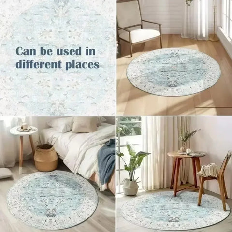 Navak Carpet Daily Picks Pokémon Gengar Printed Round Rug for Bedroom Game Cartoon Living Room Carpet Sofa Coffee Table Doormat Picnic Floor Mat
