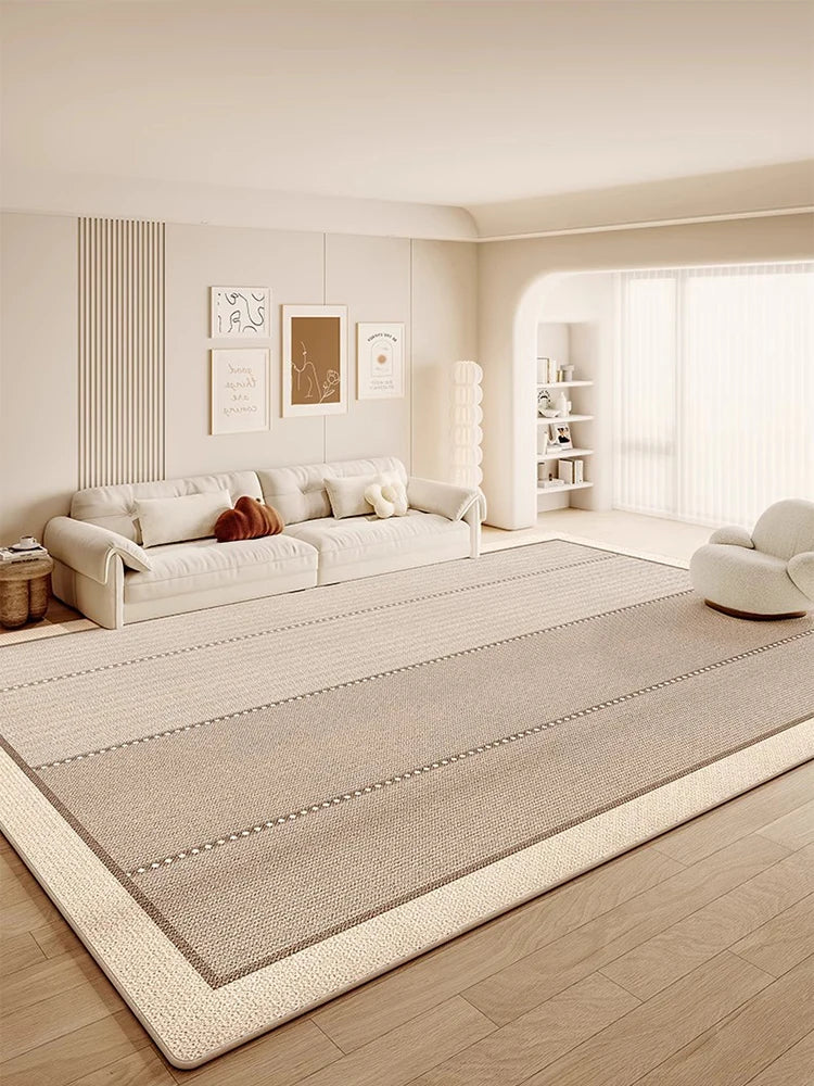 Navak Carpet Cream Abstract Luxurious Striped Carpet Artistic Creative Living Room Carpets Large Size Balcony Rug Easy To Clean Bedroom Rugs