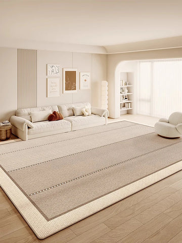 Navak Carpet Cream Abstract Luxurious Striped Carpet Artistic Creative Living Room Carpets Large Size Balcony Rug Easy To Clean Bedroom Rugs