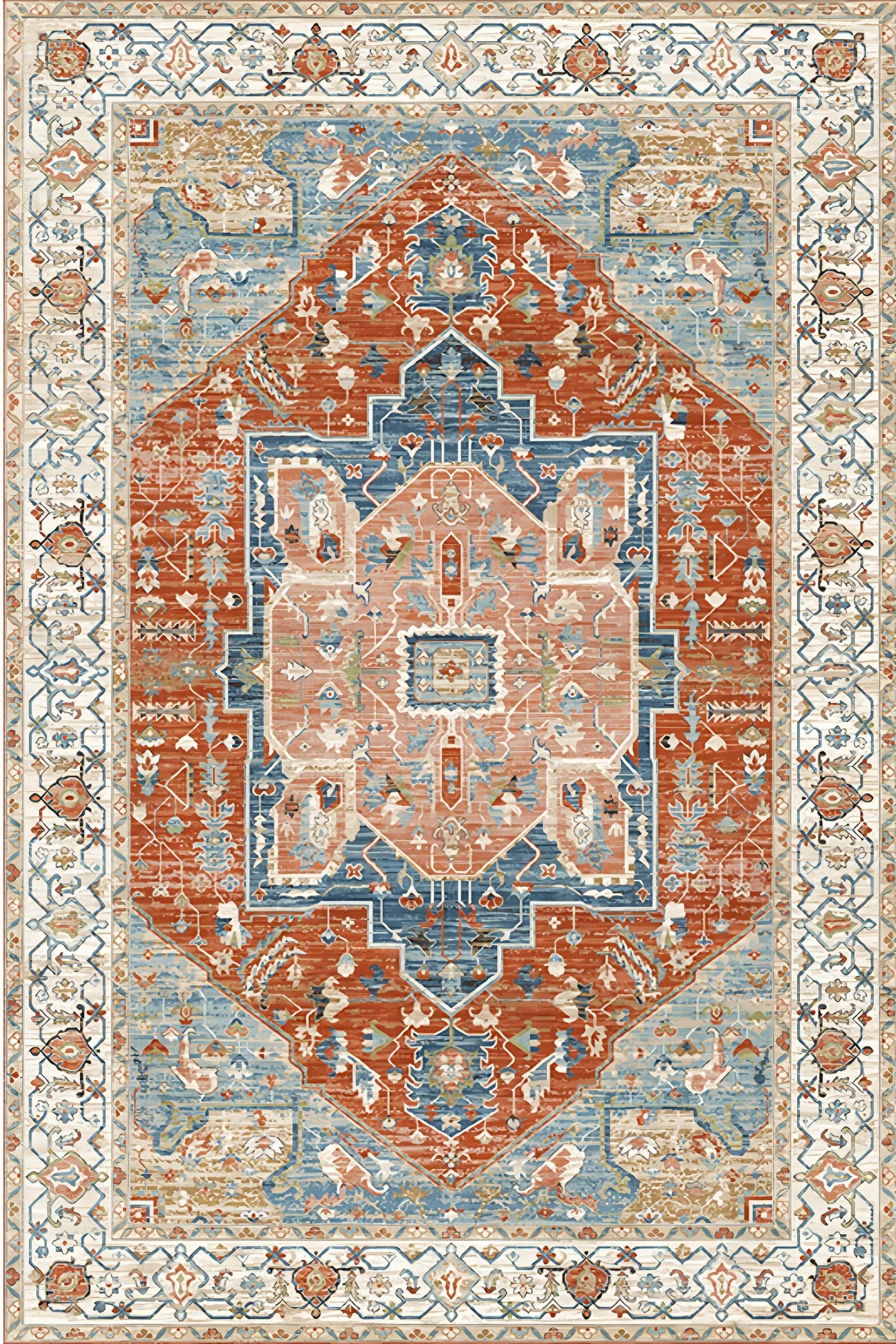 Navak Carpet Retro Turkish Persian Ethnic Carpet Morocco Rug Living Room Bedside Bedroom Rug Kitchen Dining Table Floor Mat Hallway Doormat