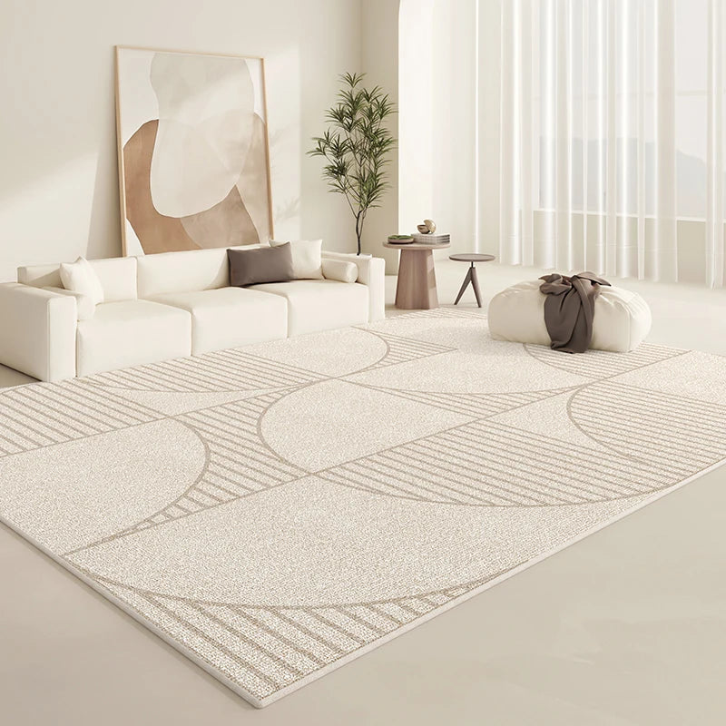 Navak Carpet Cream Style Carpets for Living Room Fluffy Soft Plush Rug Minimalist Lounge Floor Mat Home Bedroom Decor Bedside Carpet
